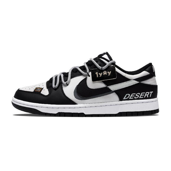 [Custom Women's game]  Dunk Skateboarding Shoes Women's Low-top Black/white