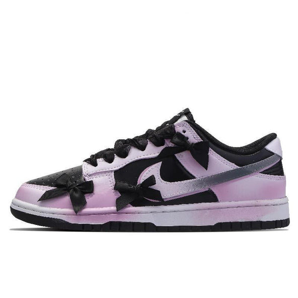 [Custom Women's sleeve style]  Dunk Skateboarding Shoes Women's Low-top Pink