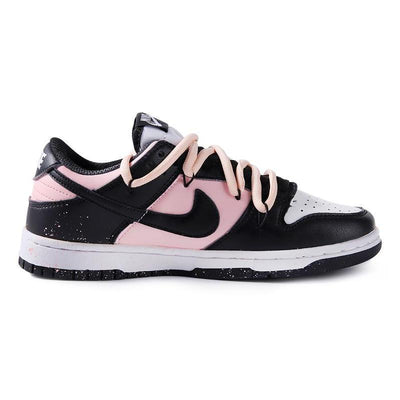 [Custom Strawberry Cheese]  Dunk Skateboarding Shoes Women's Low-top Black/pink