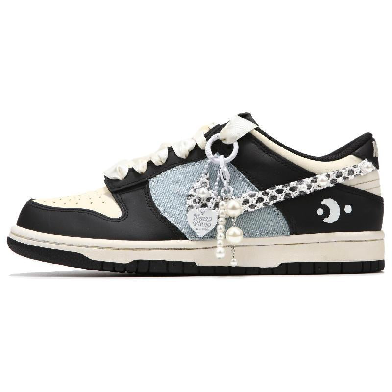 [Custom A female pearl denim girl]  Dunk Skateboarding Shoes Women's