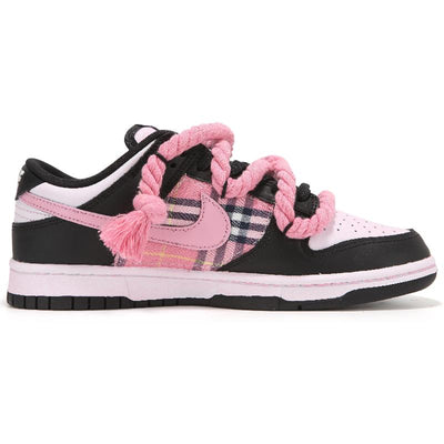 [Custom Black and Pink]  Dunk Skateboarding Shoes Women's