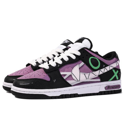 [Custom Geometric Straight Line]  Dunk Skateboarding Shoes Unisex