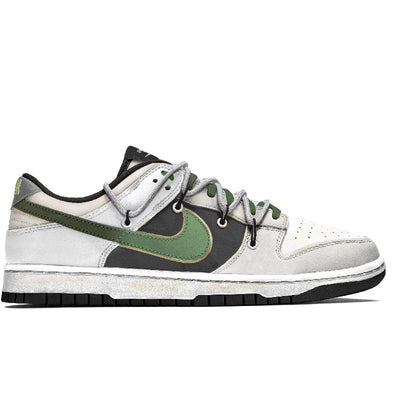 [Custom Phantom Green]  Dunk Skateboarding Shoes Unisex Low-top Green/White