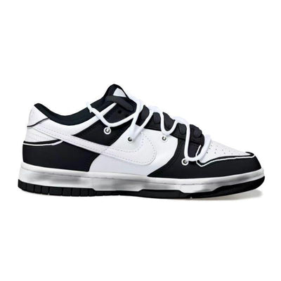 [Custom 2D cross-shaped female S-BOX]  Dunk Skateboarding Shoes Women's Low-top Black/white