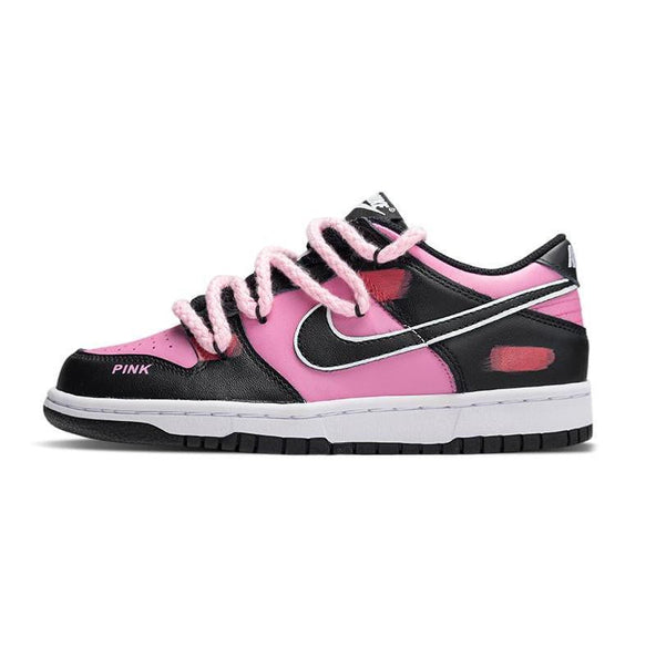 [Custom A big boy in cherry red, black and pink]  Dunk Skateboarding Shoes Women's