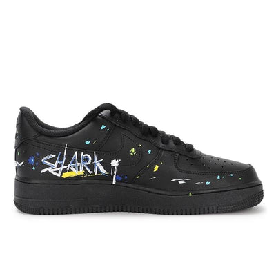 [Custom VAM Darth Vader Shark]  Air Force 1 Skateboard Shoes Unisex Low-Top Gold