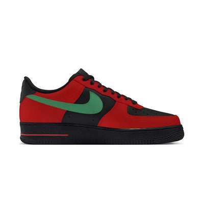 [Custom The crimson night is lush and green]  Air Force 1 Skateboard Shoes Unisex Low-Top Red