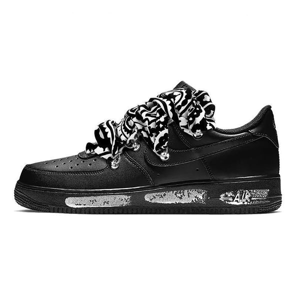 [Custom The male cashew flower is black and white]  Air Force 1 Low Skateboarding Shoes Men