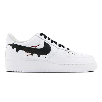 [Custom Three men's and women's hand-painted black and red venom]  Air Force 1 Skateboarding Shoes Unisex