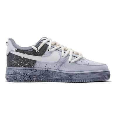 [Custom The men's style is dyed in gray and black]  Air Force 1 Skateboarding Shoes Men