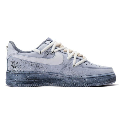 [Custom The men's style is dyed with cashew flower grayish-black]  Air Force 1 Skateboarding Shoes Men