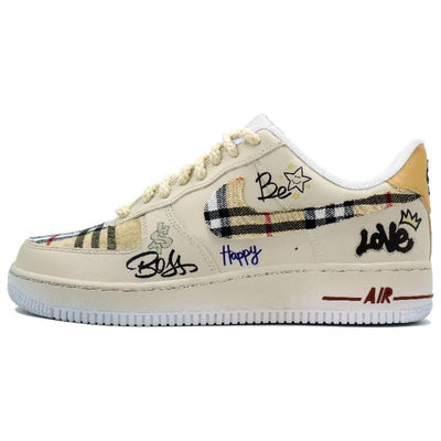 [Custom The cool smoke is like ink]  Air Force 1 Skateboarding Shoes Unisex