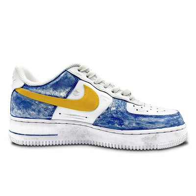 [Custom Stephen Blue for men]  Air Force 1 Skateboarding Shoes Men