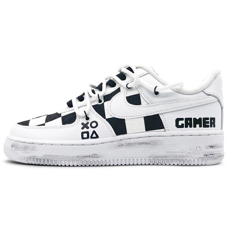 [Custom Super Mary]  Air Force 1 Skateboarding Shoes Men Low-top White