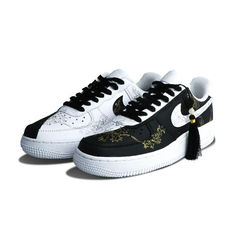 [Custom Taiji Yin and Yang]  Air Force 1 Skateboarding Shoes Men