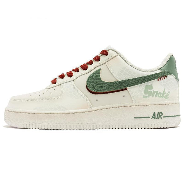 [Custom Yi Si Ling Lin]  Air Force 1 Skateboard Shoes Unisex Low-Top White Beige Green