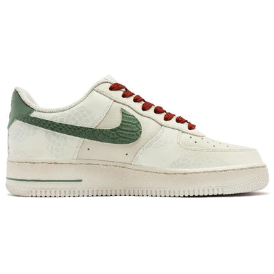 [Custom Yi Si Ling Lin]  Air Force 1 Skateboard Shoes Unisex Low-Top White Beige Green