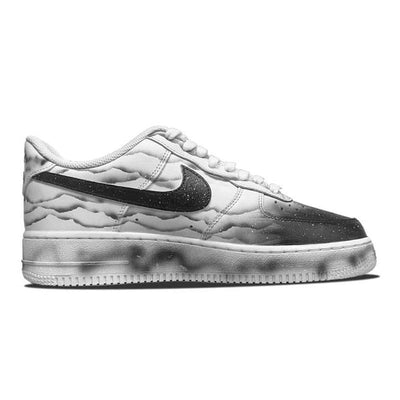 [Custom The male version of Wan Chongshan]  Air Force 1 Skateboarding Shoes Men Low-top Black/white