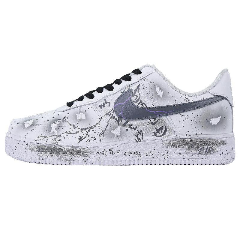 [Custom War Meteorite]  Air Force 1 Skateboarding Shoes Unisex Low-top Gray