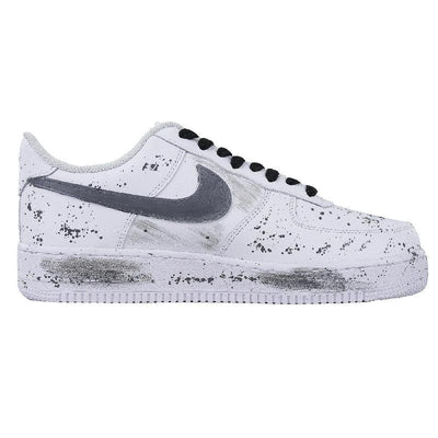 [Custom War Meteorite]  Air Force 1 Skateboarding Shoes Unisex Low-top Gray