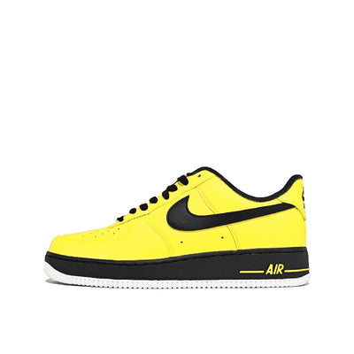 [Custom Yellow Alert]  Air Force 1 Skateboard Shoes Unisex Low-Top Yellow