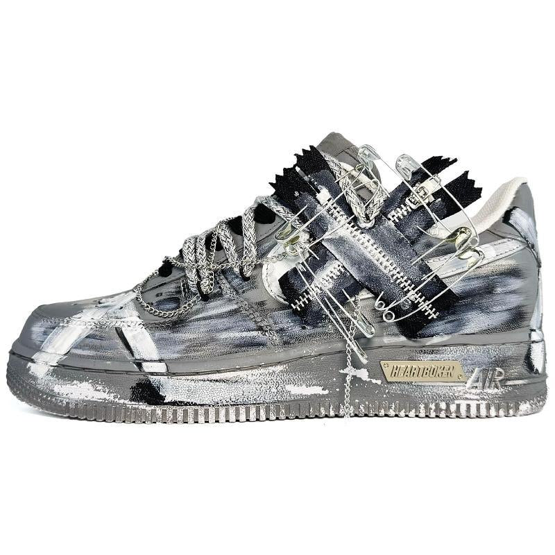 [Custom Zipper Deconstruction]  Air Force 1 Skateboarding Shoes Men