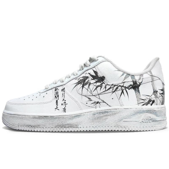 [Custom Water tune head]  Air Force 1 Skateboard Shoes Unisex Low-Top Black