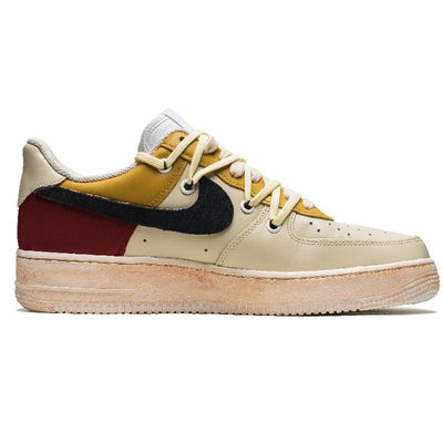 [Custom Yuedong Orange Color]  Air Force 1 Skateboarding Shoes Unisex Low-top Beige/yellow/red