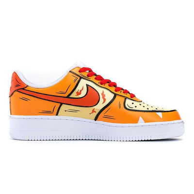 [Custom The men's little fire dragon is orange-yellow]  Air Force 1 Skateboarding Shoes Men