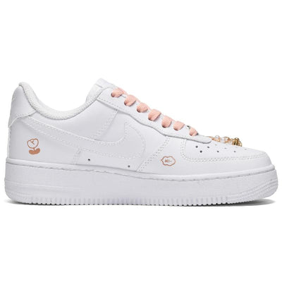 [Custom The men's brown bear is white and brown]  Air Force 1 Skateboarding Shoes Men Low-top Light Khaki