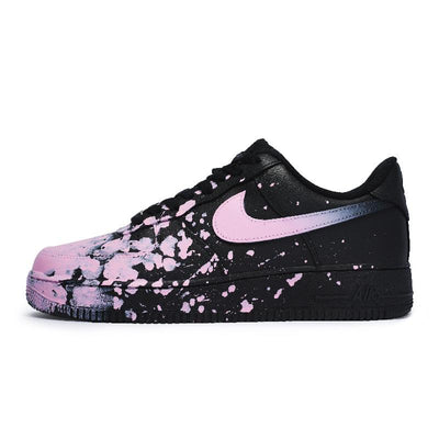 [Custom Women's crazy graffiti pink]  Air Force 1 Skateboard Shoes Women's Low-Top Pink