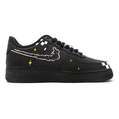 [Custom Women's graffiti Abbie color black]  Air Force 1 Skateboarding Shoes Women's