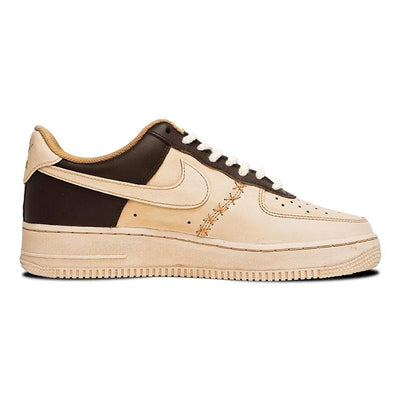 [Custom The coffee beans for women are brown]  Air Force 1 Skateboarding Shoes Women's Low-top Brown/Taupe