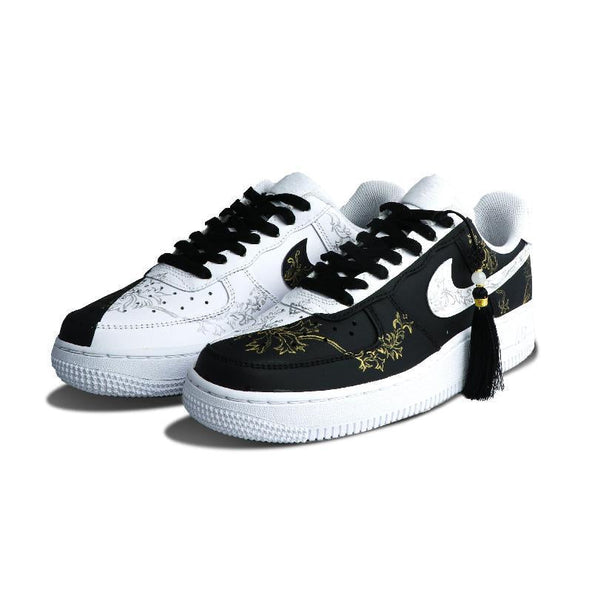 [Custom Taiji Yin and Yang]  Air Force 1 Skateboarding Shoes Women's