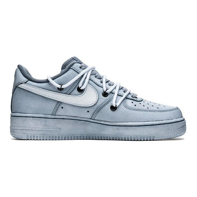 [Custom Women's style and light blue]  Air Force 1 Skateboarding Shoes Women's Low-top Light Blue