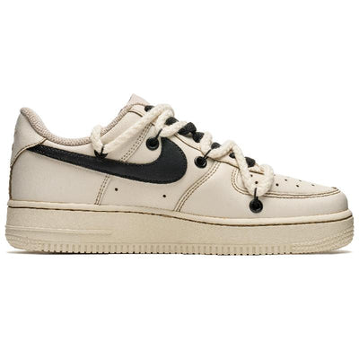[Custom Women's coffee Tiffany]  Air Force 1 Skateboard Shoes Women's Low-Top Beige/Green