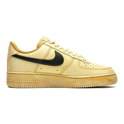 [Custom Women's striped coffee]  Air Force 1 Skateboarding Shoes Women's Low-top Beige
