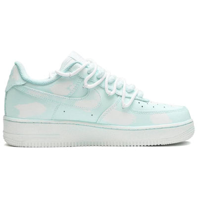 [Custom Women's scratch-off card with a cross in white and green]  Air Force 1 Skateboarding Shoes Women's