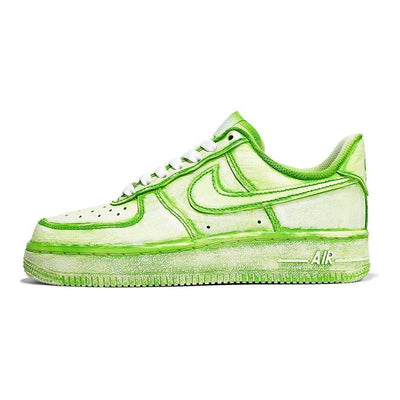 [Custom Women's nature K green and white]  Air Force 1 Skateboarding Shoes Women's