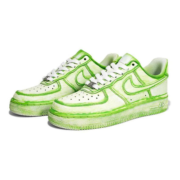 [Custom Women's nature K green and white]  Air Force 1 Skateboarding Shoes Women's