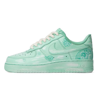 [Custom Women's ocean-themed cashew flower sneakers]  Air Force 1 Skateboarding Shoes Women's