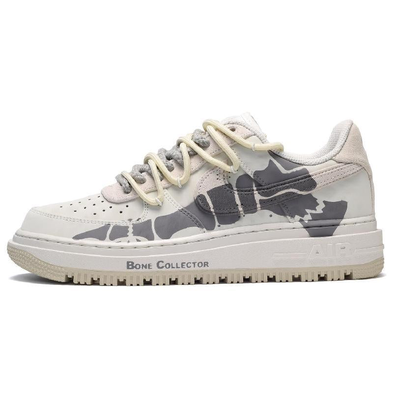 [Custom The male bone collector is grayish-white]  Air Force 1 Skateboarding Shoes Men