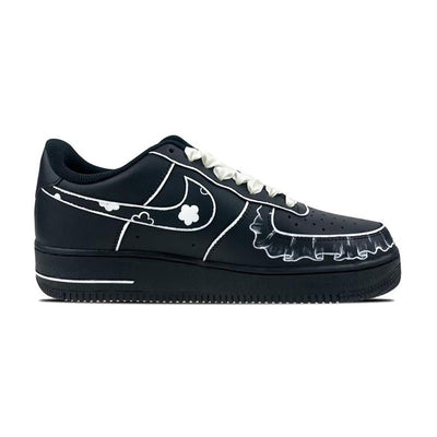 [Custom Three-dimensional flowers for women]  Air Force 1 Skateboarding Shoes Women's