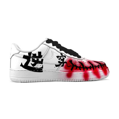 [Custom The female super villain clown is black and red]  Air Force 1 Skateboarding Shoes Women's Low-top Black/white/red