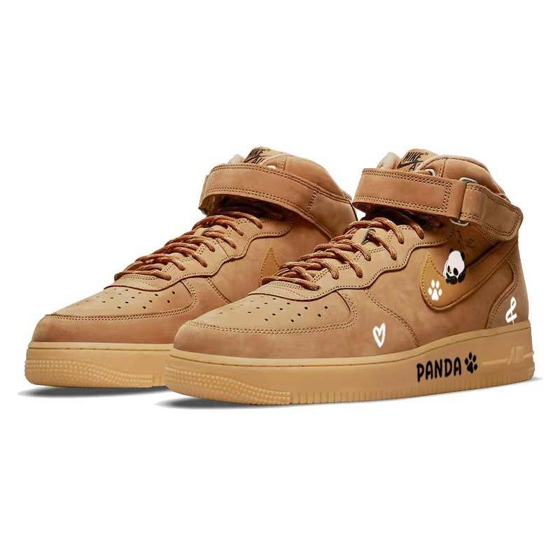 [Custom Winter plum Bear]  Air Force 1 Skateboarding Shoes Unisex