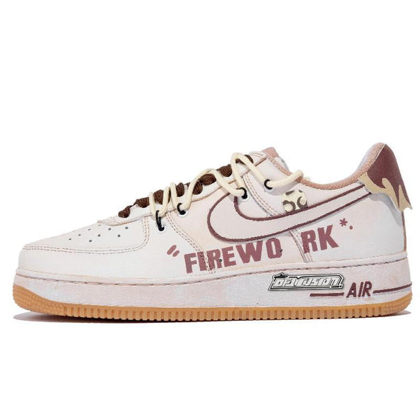 [Custom Unisex fireworks Year after year xhzz]  Air Force 1 Skateboarding Shoes Unisex