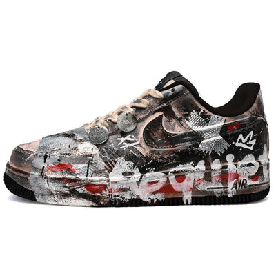 [Custom Unisex Doomsday War God black, white and red]  Air Force 1 Skateboarding Shoes Unisex