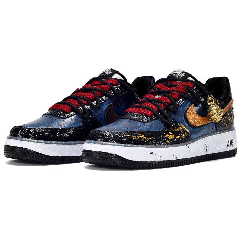 [Custom The return of the Great Sage for both men and women]  Air Force 1 Skateboard Shoes Unisex Low-Top Black/White Red