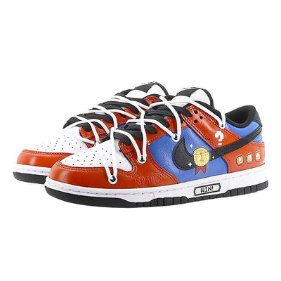 [Custom Make a stunning debut]  Dunk Skateboarding Shoes Unisex Low-top Blue/yellow/red