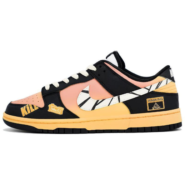 [Custom Penalty area]  Dunk Skateboarding Shoes Unisex Low-top Pink/Black